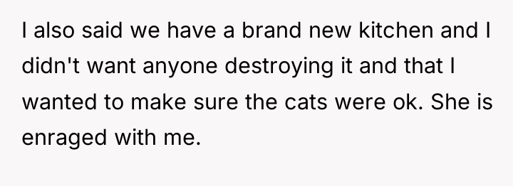 I also said we have a brand new kitchen and...