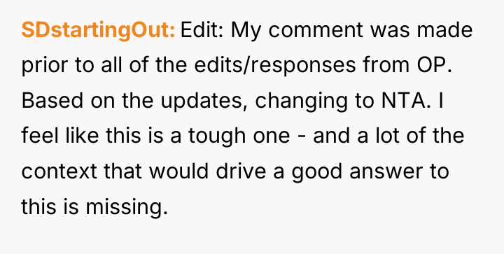 SDstartingOut Edit: My comment was made prior to all of...