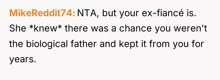 MikeReddit74 NTA, but your ex-fiancé is. She *knew* there was...