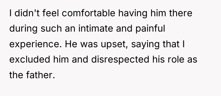 I didn't feel comfortable having him there during such an...