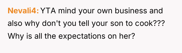 Nevali4 YTA mind your own business and also why don't...