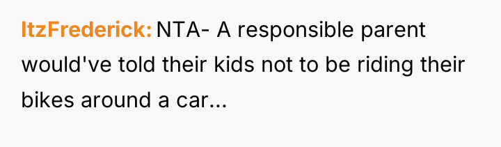 ItzFrederick NTA- A responsible parent would've told their kids not...
