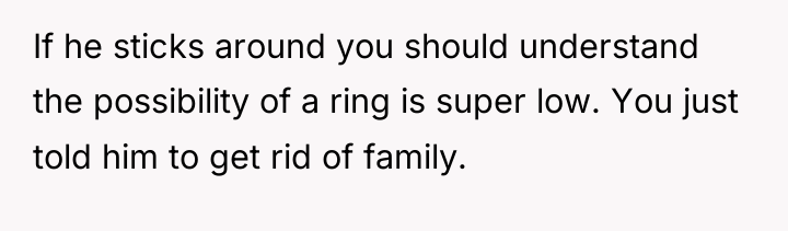 If he sticks around you should understand the possibility of...