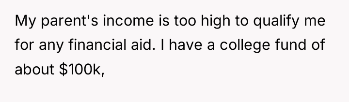 My parent's income is too high to qualify me for...