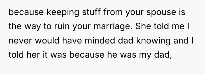 because keeping stuff from your spouse is the way to...