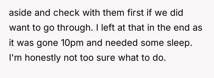 aside and check with them first if we did want...