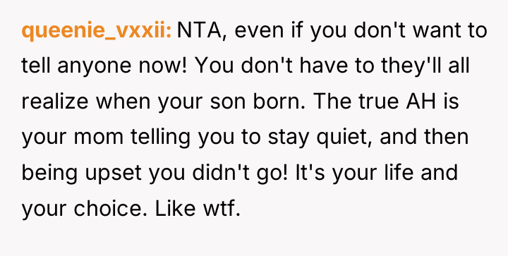 queenie_vxxii NTA, even if you don't want to tell anyone...