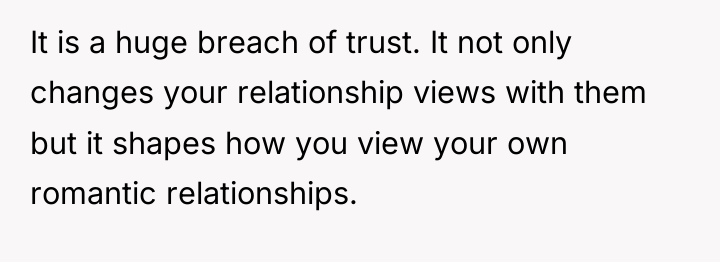 It is a huge breach of trust. It not only...