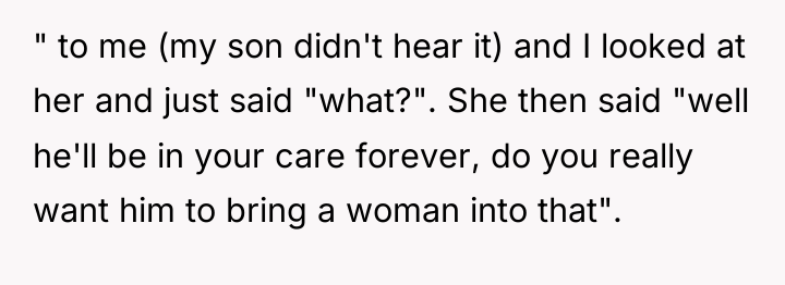 " to me (my son didn't hear it) and I...