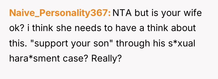 Naive_Personality367 NTA but is your wife ok? i think she...