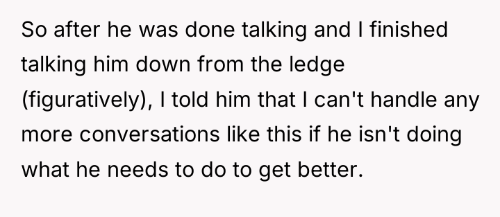 So after he was done talking and I finished talking...