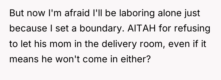 But now I'm afraid I'll be laboring alone just because...