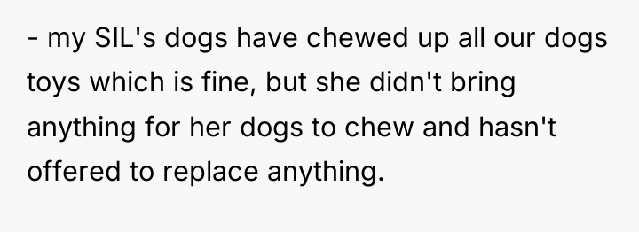 - my SIL's dogs have chewed up all our dogs...