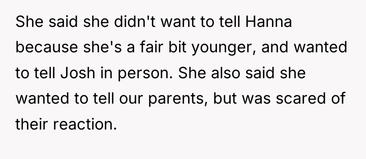She said she didn't want to tell Hanna because she's...