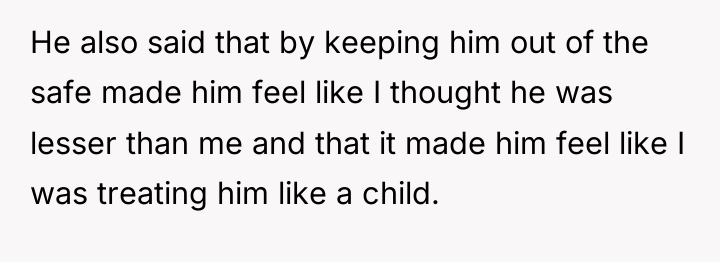 He also said that by keeping him out of the...