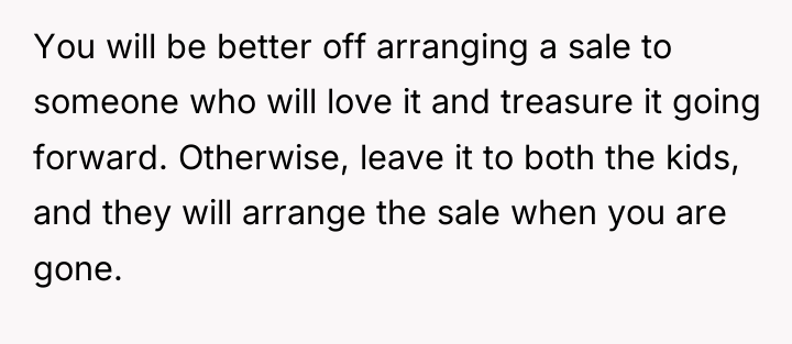 You will be better off arranging a sale to someone...
