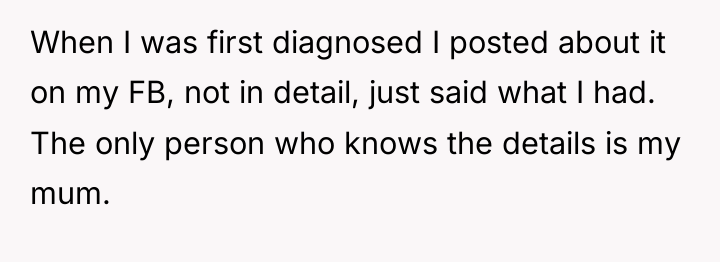 When I was first diagnosed I posted about it on...