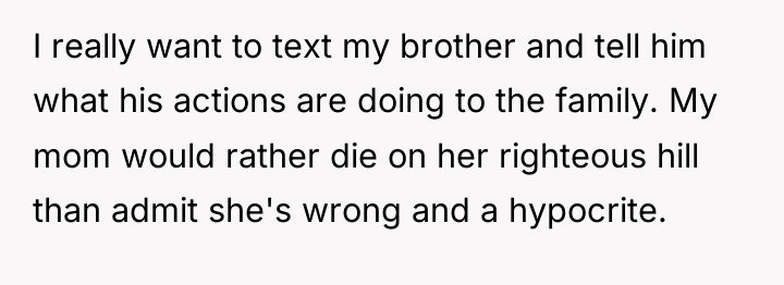 I really want to text my brother and tell him...