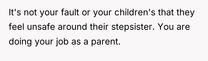 It's not your fault or your children's that they feel...