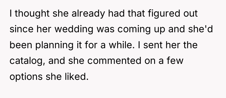I thought she already had that figured out since her...