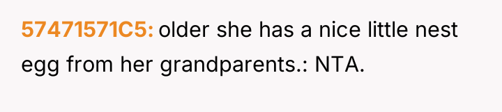 57471571C5 older she has a nice little nest egg from...