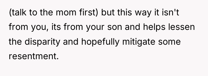 (talk to the mom first) but this way it isn't...