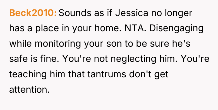 Beck2010 Sounds as if Jessica no longer has a place...