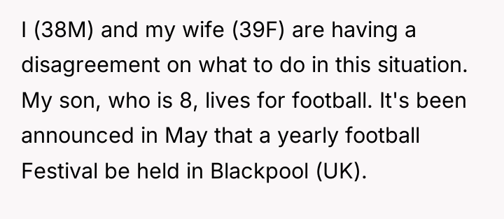 I (38M) and my wife (39F) are having a disagreement...