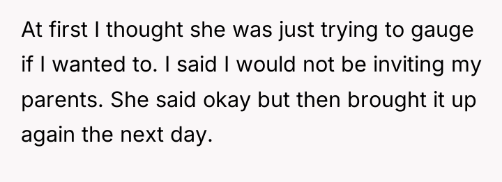 At first I thought she was just trying to gauge...