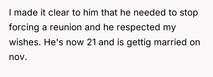 I made it clear to him that he needed to...