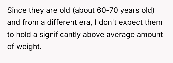 Since they are old (about 60-70 years old) and from...