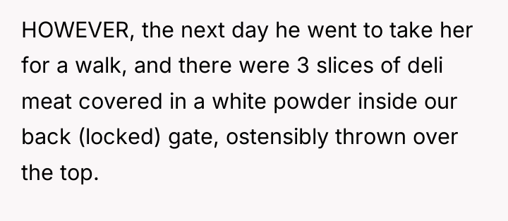HOWEVER, the next day he went to take her for...