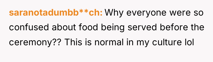 saranotadumbb**ch Why everyone were so confused about food being served...