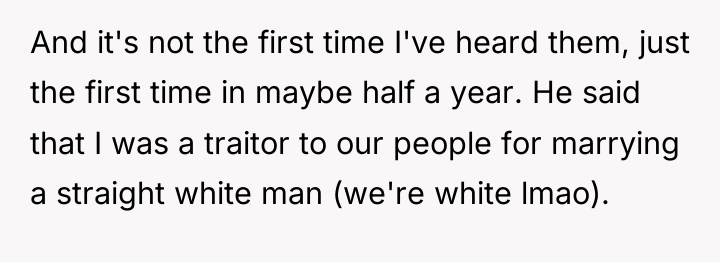 And it's not the first time I've heard them, just...