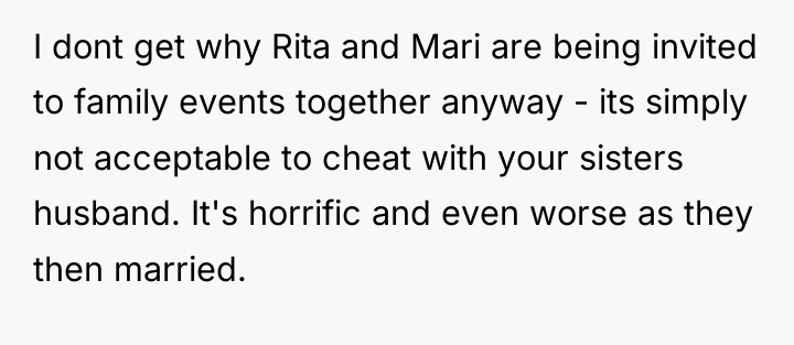 I dont get why Rita and Mari are being invited...