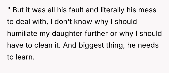 " But it was all his fault and literally his...