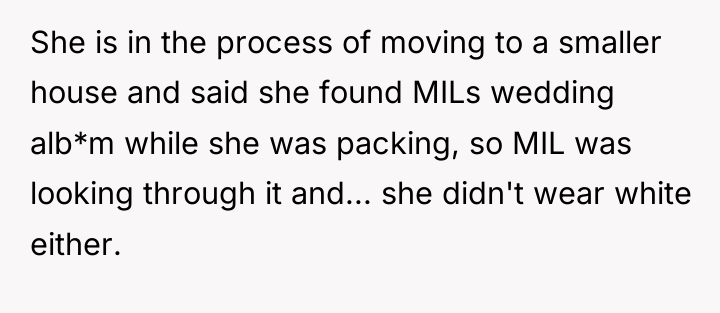 She is in the process of moving to a smaller...