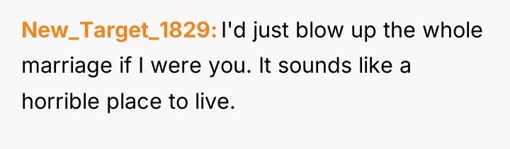 New_Target_1829 I'd just blow up the whole marriage if I...