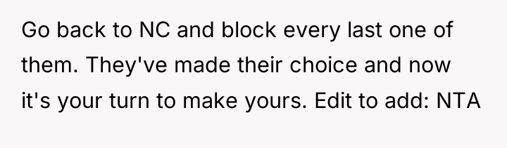 Go back to NC and block every last one of...