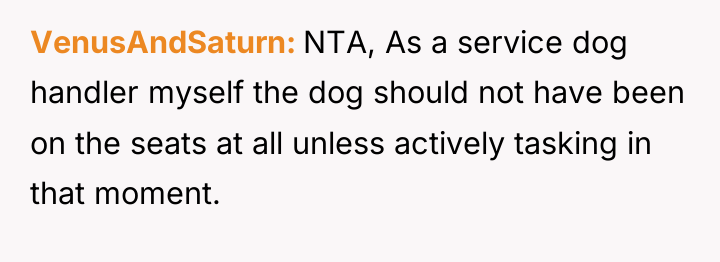 VenusAndSaturn NTA, As a service dog handler myself the dog...