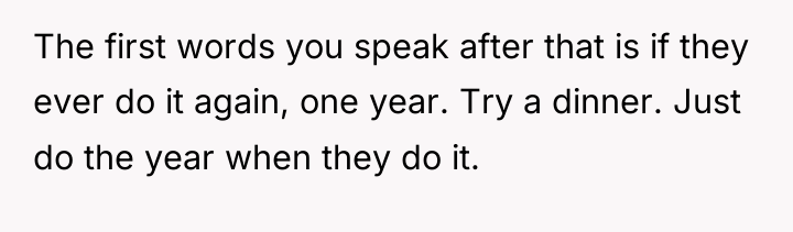 The first words you speak after that is if they...