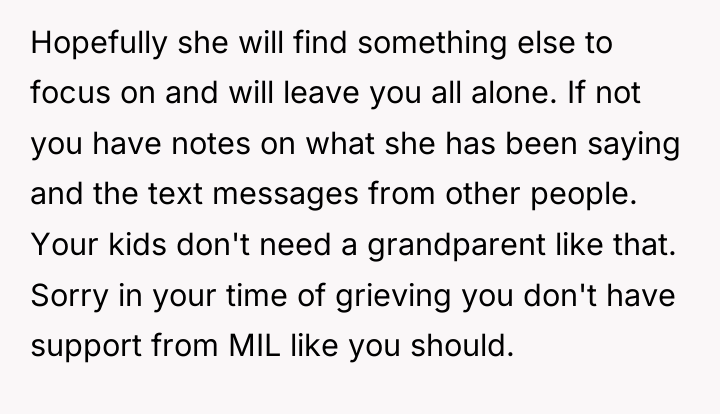 Hopefully she will find something else to focus on and...