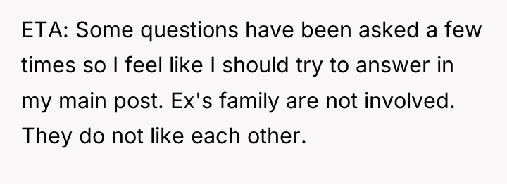 ETA: Some questions have been asked a few times so...