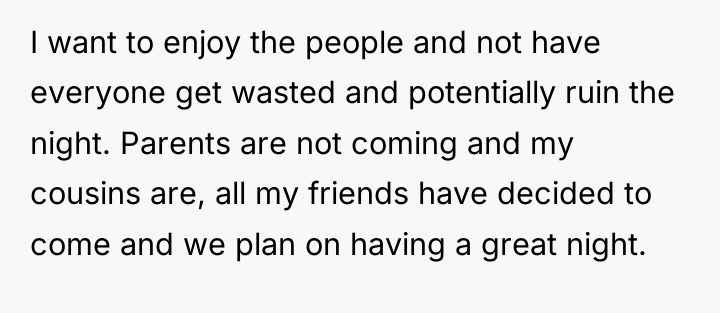 I want to enjoy the people and not have everyone...