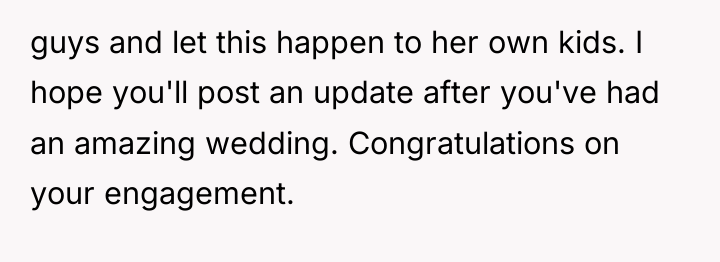 guys and let this happen to her own kids. I...