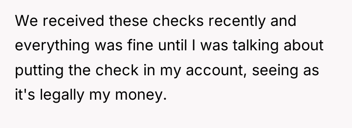 We received these checks recently and everything was fine until...