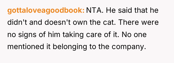 gottaloveagoodbook NTA. He said that he didn't and doesn't own...