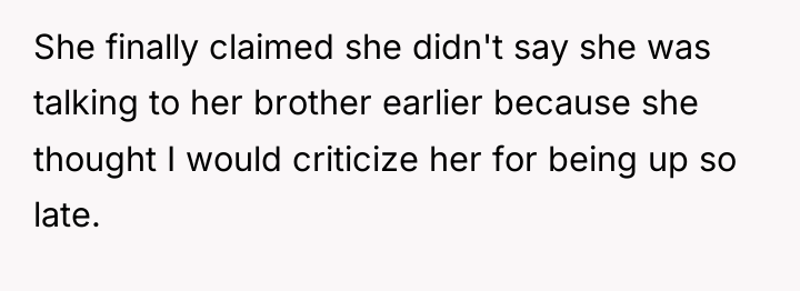 She finally claimed she didn't say she was talking to...