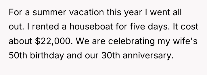 For a summer vacation this year I went all out....