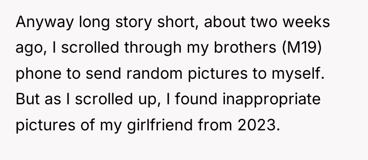 Anyway long story short, about two weeks ago, I scrolled...